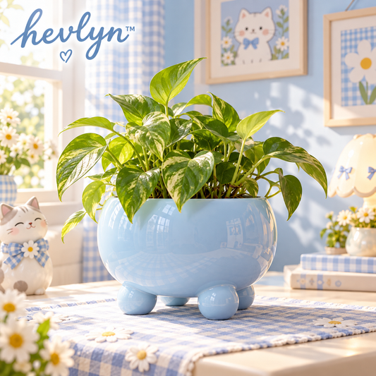 𝒉𝒆𝒗𝒍𝒚𝒏™ Raised Foot Ceramic Planter
