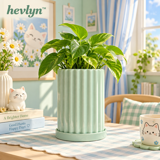 𝒉𝒆𝒗𝒍𝒚𝒏™ Deep Fluted Cylinder Planter