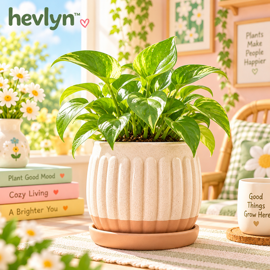 𝒉𝒆𝒗𝒍𝒚𝒏™ Textured Terracotta Indoor Planter