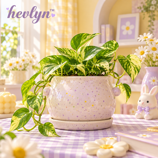𝒉𝒆𝒗𝒍𝒚𝒏™ Speckled Ceramic Tabletop Pot