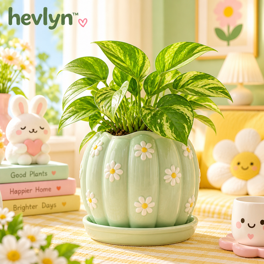 𝒉𝒆𝒗𝒍𝒚𝒏™ Ceramic Planter & Saucer Set