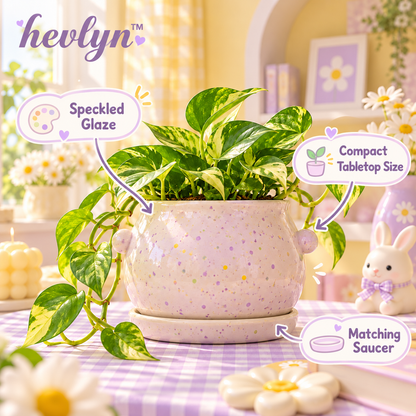 𝒉𝒆𝒗𝒍𝒚𝒏™ Speckled Ceramic Tabletop Pot